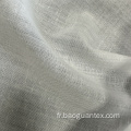Textile en lin en polyester teint en couleur unie pour vêtements